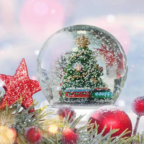 Auihiay 12PCS DIY Snow Globe - Clear Plastic Water Globe, Plastic Snow Globe Kit with Screw Off Cap for DIY Craft and Christmas Decoration (2.8 Inch) in Saudi Arabia