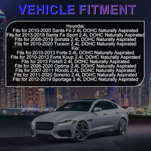 G4KJ 2.4 Engine Overhaul Rebuild Kit Fits for Hyundai Tucson Kia Forte Sportage 2.4L DOHC Naturally Aspirated Replace OE 23111-2G200 23040-2G500 23410-2G500 2102025120 230602G411 in Kuwait