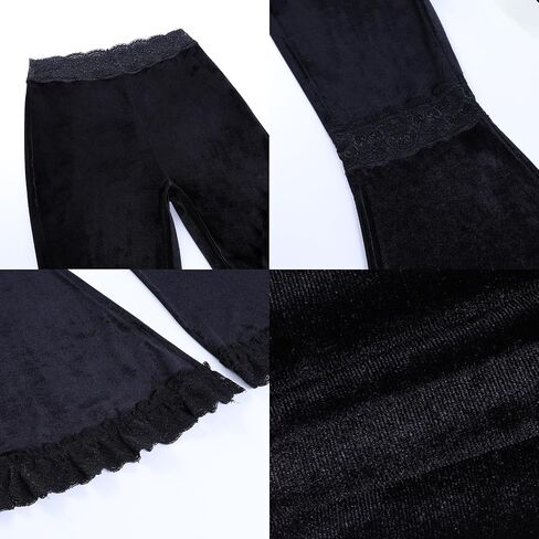 TSMNZMU Womens Gothic Velvet Pants Punk Grunge High Waist Trousers Vintage Alt Harajuku Pants Emo Hip-Hop Dance Pants in Kuwait