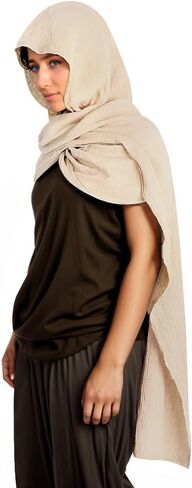 Unisex Fashion Shawl Scarf Capes Medieval Cape Shawl Scarfs Hooded Linen Hooded Cowl in Kuwait