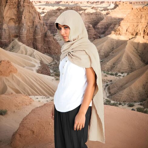 Unisex Fashion Shawl Scarf Capes Medieval Cape Shawl Scarfs Hooded Linen Hooded Cowl in Kuwait