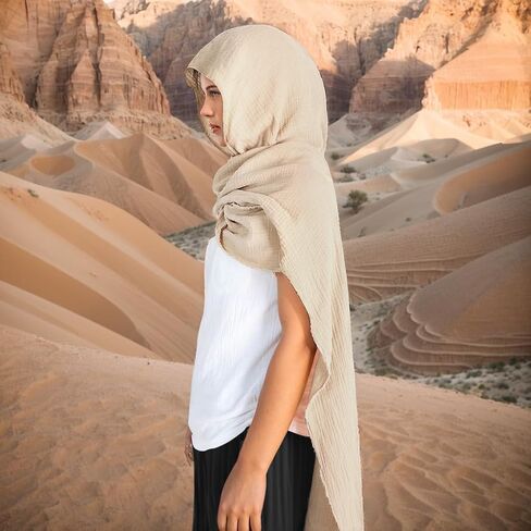 Unisex Fashion Shawl Scarf Capes Medieval Cape Shawl Scarfs Hooded Linen Hooded Cowl in Kuwait