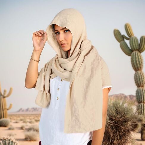 Unisex Fashion Shawl Scarf Capes Medieval Cape Shawl Scarfs Hooded Linen Hooded Cowl in Kuwait