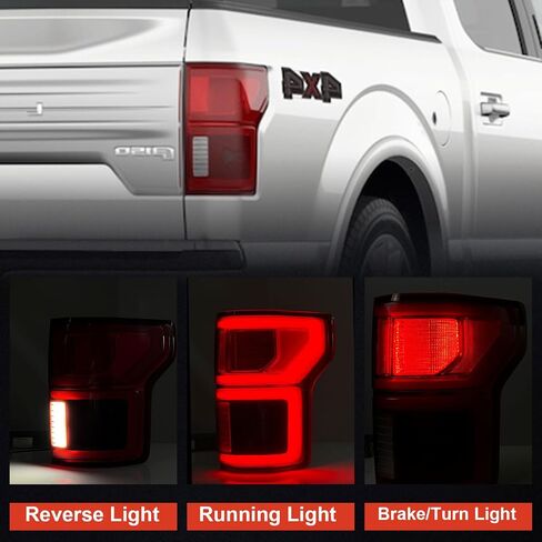 ضوء خلفي LED متوافق مع Ford F150 F-150 2018 2019 2020 W/Blind Spot الجانب الأيمن للراكب، المصابيح الخلفية، المصابيح الخلفية، استبدال رقم الجزء: KL3Z13404B in Kuwait
