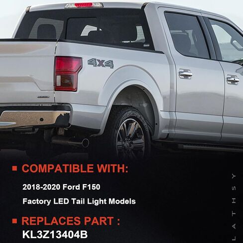 ضوء خلفي LED متوافق مع Ford F150 F-150 2018 2019 2020 W/Blind Spot الجانب الأيمن للراكب، المصابيح الخلفية، المصابيح الخلفية، استبدال رقم الجزء: KL3Z13404B in Kuwait