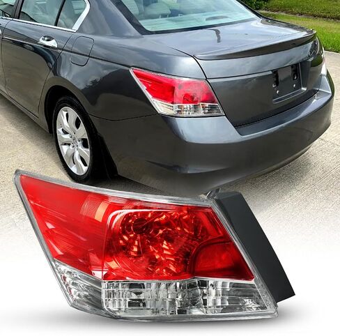 مصابيح خلفية AUTOONE Honda Accord متوافقة مع 2008 2009 2010 2011 2012، مجموعة مصابيح Honda Accord الخلفية اليسرى، جانب السائق، المصنع الخلفي OEM in Kuwait
