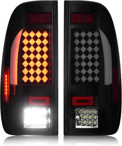 مصباح خلفي LED + مصباح شحن الفرامل الثالث لسيارة Ford F250 F350 F450 F550 Super Duty 1999-2007، مجموعة الضوء الخلفي للتركيب العالي، F85Z13405CA، F85Z13404CA، FO2800117، FO2801117 in Kuwait