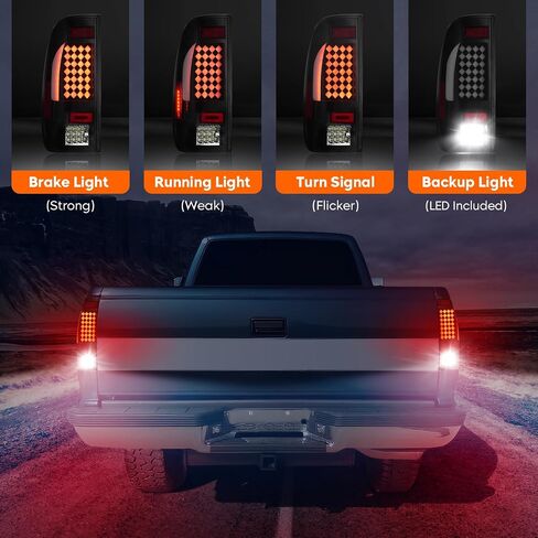 مصباح خلفي LED + مصباح شحن الفرامل الثالث لسيارة Ford F250 F350 F450 F550 Super Duty 1999-2007، مجموعة الضوء الخلفي للتركيب العالي، F85Z13405CA، F85Z13404CA، FO2800117، FO2801117 in Kuwait