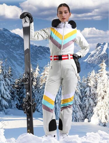 GSOU SNOW Ski Suit Women Snowsuit One Piece Snowboarding Waterproof Windproof Jumpsuit for Outdoor Sports in Kuwait