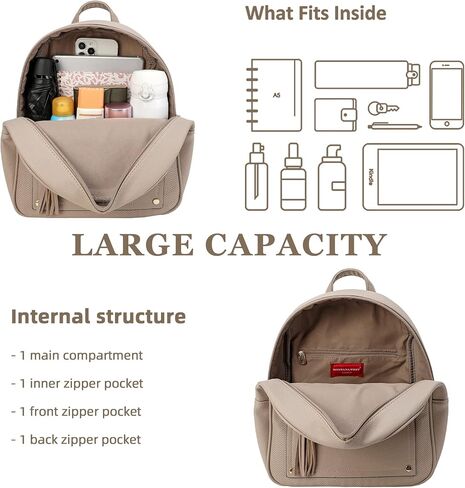 Montana West Medium Backpack Purse for Women Anti Theft Backpack with Secured Zipper & Tassel in Saudi Arabia