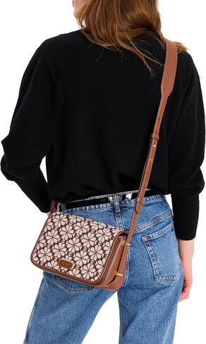 kate spade new york Women's Spade Flower Jacquard Flap Crossbody in Saudi Arabia