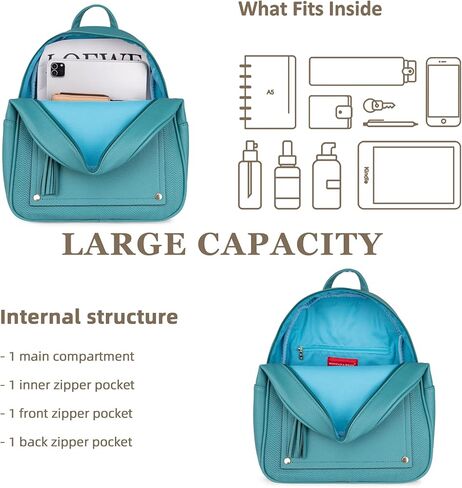 حقيبة ظهر مونتانا ويست متوسطة الحجم للنساء مضادة للسرقة مع سحاب آمن وشرابة in Kuwait