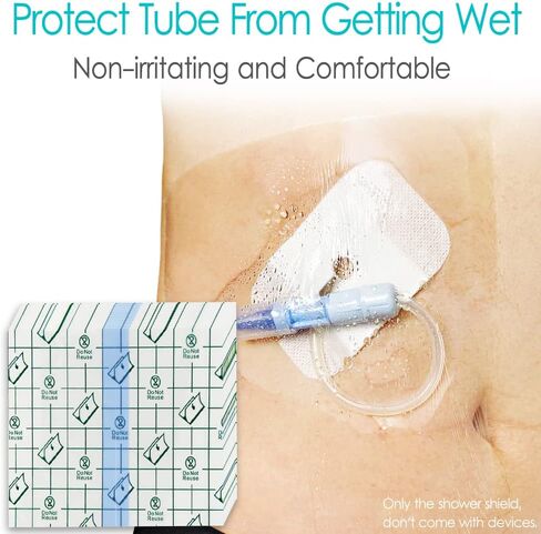 Shower Protector Dialysis Catheter Shower Cover Pd Catheter Shower Shields Dialysis Port Waterproof Picc Line Patch Wound Bandage for Showering 8"x8" 50 Pack in Saudi Arabia