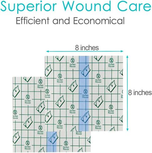 Shower Protector Dialysis Catheter Shower Cover Pd Catheter Shower Shields Dialysis Port Waterproof Picc Line Patch Wound Bandage for Showering 8"x8" 50 Pack in Saudi Arabia