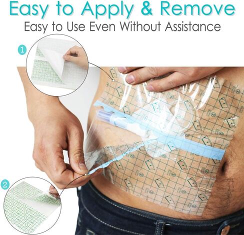 Shower Protector Dialysis Catheter Shower Cover Pd Catheter Shower Shields Dialysis Port Waterproof Picc Line Patch Wound Bandage for Showering 8"x8" 50 Pack in Saudi Arabia