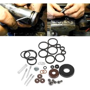 YMT 93657 Fit for Lincoln/Walker Floor Jack Seals, 4 Ton Seal Replacement Kit,Complete Kit for Cylinder Repair