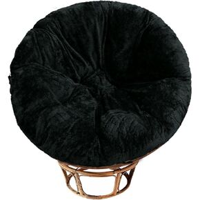 Shaggy Cover for Papasan Cushion, Shaggy Papasan Chair Cushion Cover, Fluffy Plush Faux Fur Zippered Slipcover Only, Removable Papasan Cushion Covers (Brown, 55 * 55in)