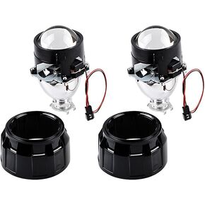 Astra Depot H1 Bi-Xenon 2.5 inch Headlamp Projector Lens Compatible With Headlights Retrofit, Custom Headlamps Conversion