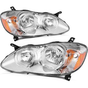 ECCPP Headlight Assembly for Toyota Corolla 2003-2007 Driver and Passenger Side Headlamps