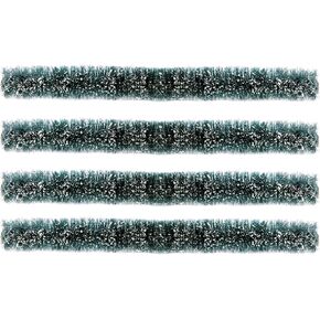 Suitable for All Your Christmas DIY, The Village Series Flexible sisal Hedge， can be Shaped to Suit Your Landscape， 12 inches Long（One Pack of Four）