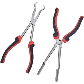 QISF 2Pcs Car Spark Plug Wire Removal Pliers Tools Sleeve Round Spark Plug Pliers Set, Sleeve Type Spark Plug Puller + Round Spark Plug Pliers