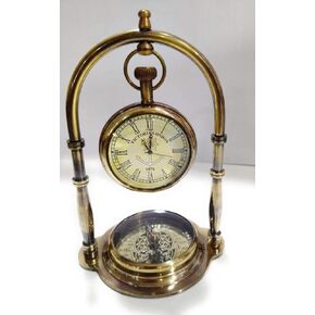 ARTIZANSTORE Maritime Compass Base Nautical Table Ship's Antique Brass Hanging Desk Victoria London Pocket Vintage Decorative Your Love one & Wedding Gift