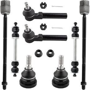 BOXI 8pcs Front Ball Joints + Sway Bars + Tie Rods Fit for Ford Mustang 1994 1995 1996 1997 1998 1999 2000 2001 2002 2003 2004 Convertible/Coupe 2-Door (Not For SVT Models) | K8749 K8848 ES3184 EV127