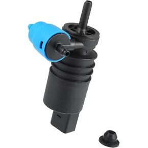 Windshield Washer Pumps with Grommet, Windshield Washer Fluid Pump for Jeep Wrangler Liberty, for Dodge Durango, for Chrysler Town, Plastic, NO.8260A059, Black Durable Material