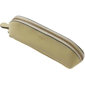 Cockatoo Leather pencil case, pencil case, stationery case, zipper pencil case, stationery supplies, suitable for work and office (Braided Black)
