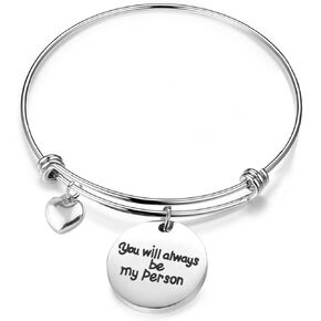You're My Person You Will Always be My Person Bangle Bracelet BFF Bracelet Valentine's Day Best Friend Gift