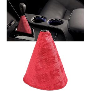 YAKEFLY Universal Shift Boot Cover,Car Shifter Lever Knob Boot Dust Cover,JDM Style Canvas Hyper Fabric Gear Shift Knob Boot Dust Cover,Car Shifter Cover Shift Boot (Black)