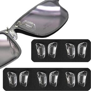 Glasses Nose Pad 5 Pairs,Anti-Slip Silicone Push-in Replacement Glasses Noes Pieces, Soft Snap in Eyeglass Nosepad for Glasses Sunglasses(Clear)