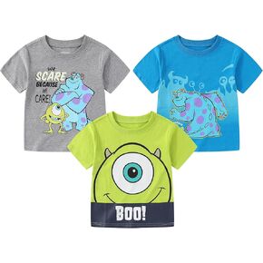 تي شيرت ديزني للأولاد Monsters Inc. عبوة من 3 قطع