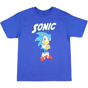 Sonic the Hedghog Boy's Sonic Folded Arms Victory Stance Short Sleeve Kids Graphic Print T-Shirt
