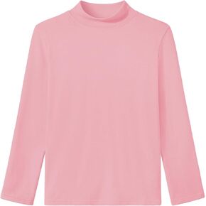 Auranso Boys Girls Long Sleeve Turtleneck Shirts Unisex Warm Solid Turtle Neck T-Shirts