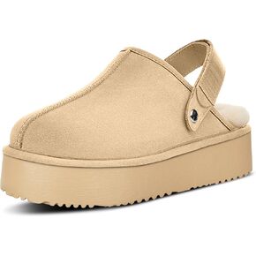Clogs for Women Platform Suede Clogs Women's Mules & Clogs Platform Slippers Adjustable Laces Slip-On Indoor and Outdoor