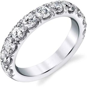 Molioaki 2 carats Round Cut Wedding bands for Women Moissanite Wedding Bands Platinum Plated Silver wedding rings