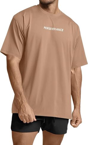 YawYews Men’s Fashion Athletic T-Shirts Short Sleeve Casual Tee Plain Loose Workout Gym Streetwear Shirts in Saudi Arabia