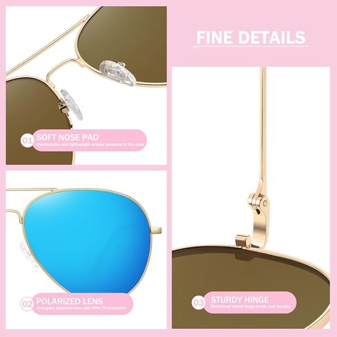 WOWSUN Classic Polarized Aviator Sunglasses for Women Men in Saudi Arabia