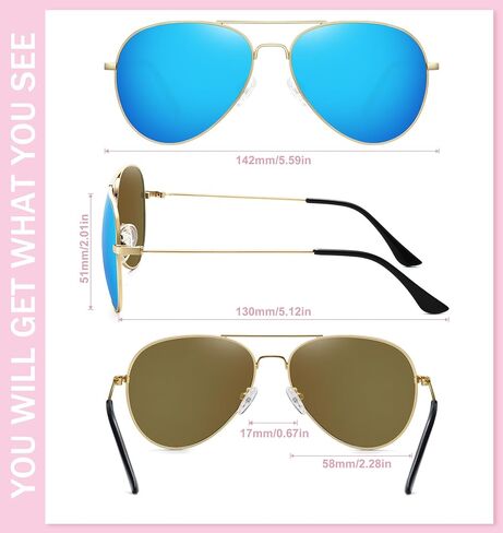 WOWSUN Classic Polarized Aviator Sunglasses for Women Men in Saudi Arabia