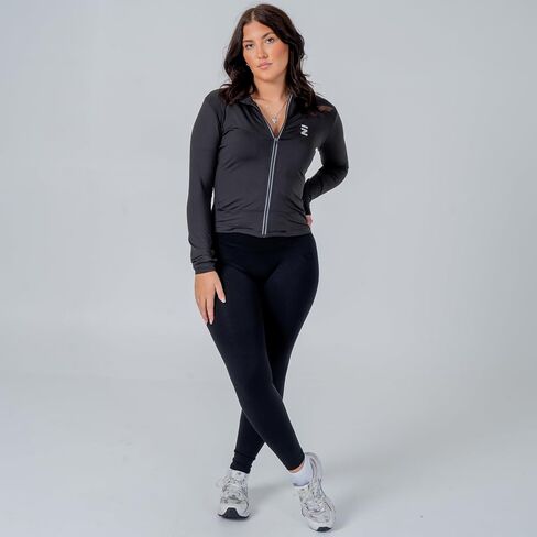 VIZSLA Women's Workout Zip Up Athletic Lightweight Jacket with Thumb Holes, Pocket in Saudi Arabia