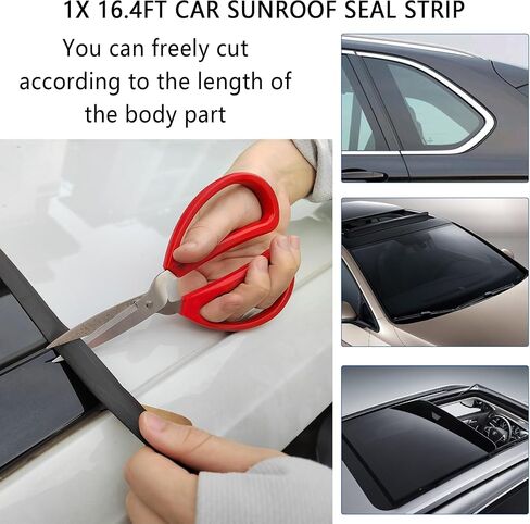 Car Windshield Seal Strip,Flexible Rubber Seal Strip Sunroof Seal Strip,Multifunctional Car Weather Stripping for Front & Rear Windshield,Small Window,Sunroof,Sliding Door (9.84Ft) in Saudi Arabia