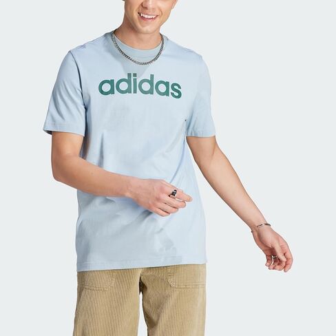 قميص adidas Essentials الرجالي ذو الجيرسيه الخطي المطرز بشعار T in Saudi Arabia