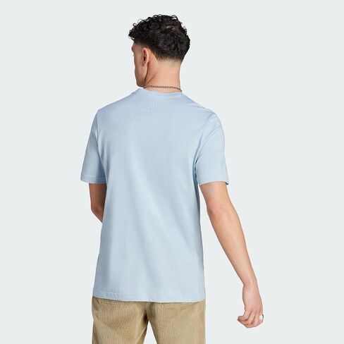 قميص adidas Essentials الرجالي ذو الجيرسيه الخطي المطرز بشعار T in Saudi Arabia