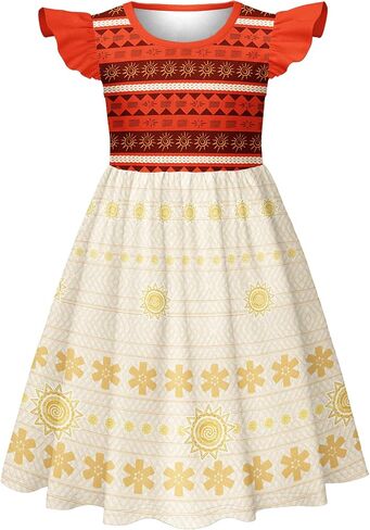 LQSZ Girls Princess Nightgowns Flutter Sleeves Night Dress Sleepwear 3-10 Years Pajamas Nightgowns for Little Girls in Kuwait