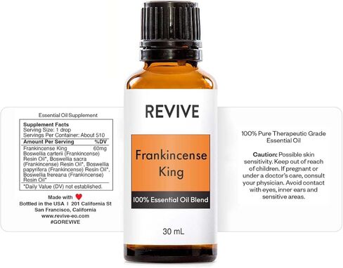 Frankincense Boswellia Sacra 10mL Essential Oil by Revive Essential Oils - 100% Pure Therapeutic Grade, for Diffuser, Humidifier, Massage, Aromatherapy, Skin & Hair Care in Kuwait