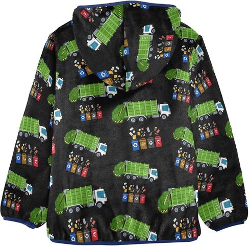 Boys Fleece Jacket Hooded Autumn Winter Long Sleeve Thick Warm Outerwear;3-10 Years Kids Cute Fuzzy Jacket in Kuwait