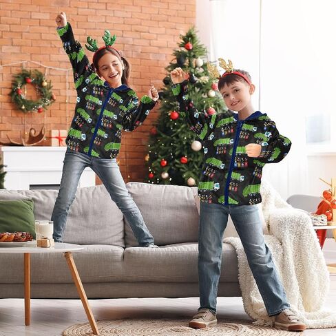 Boys Fleece Jacket Hooded Autumn Winter Long Sleeve Thick Warm Outerwear;3-10 Years Kids Cute Fuzzy Jacket in Kuwait
