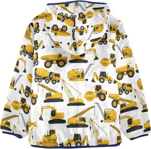 Boys Fleece Jacket Hooded Autumn Winter Long Sleeve Thick Warm Outerwear;3-10 Years Kids Cute Fuzzy Jacket in Kuwait