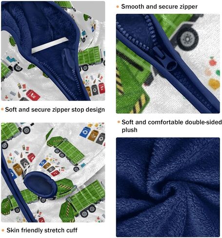 Boys Fleece Jacket Hooded Autumn Winter Long Sleeve Thick Warm Outerwear;3-10 Years Kids Cute Fuzzy Jacket in Kuwait